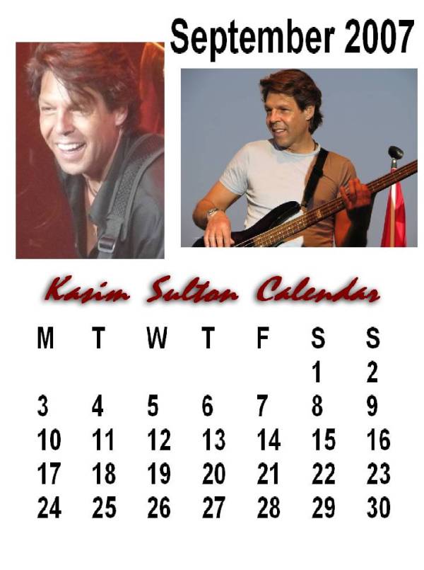 Kasim Sulton Calendar