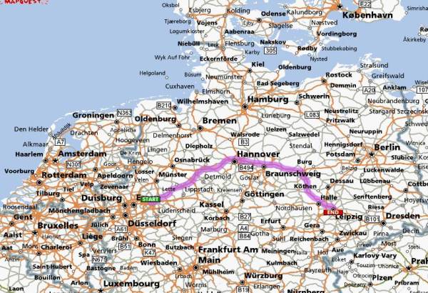 Meat Loaf 2nd European leg Tour Map