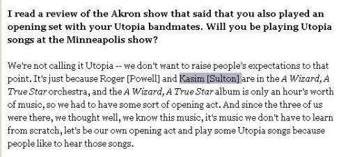 Kasim Sulton and Todd Rundgren mention in City Pages