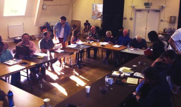 First day of rehearsal for Richard II 