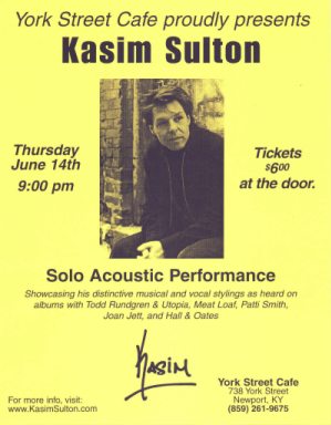 York Street Cafe Flyer